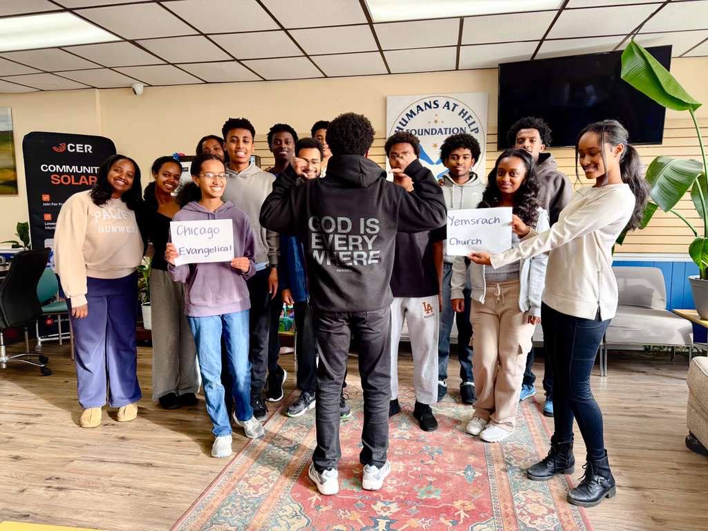 Students volunteering